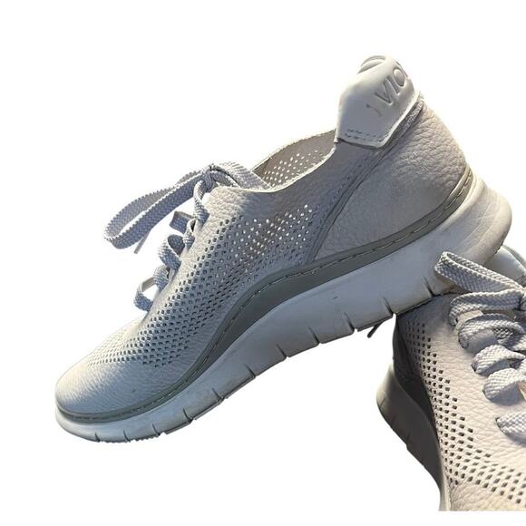 Vionic Casual Joey Sneaker Light Grey Leather 5 - Picture 7 of 11